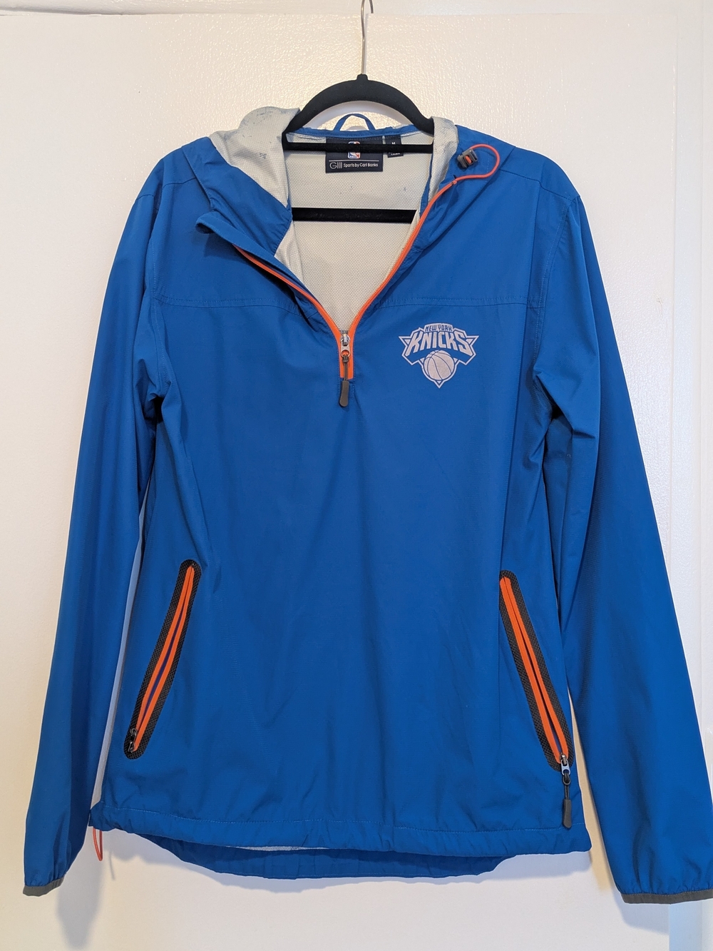 NBA New York Knicks Blue Pullover Windbreaker Jacket Merch Shirt